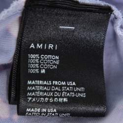 Amiri Purple Cotton Graphic Printed Tie Dye Effect Oversized T-shirt M