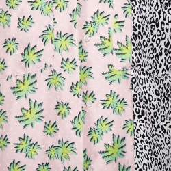 Pre Owned Amiri Multicolor Printed Silk Paneled Bowling Shirt M