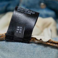 Pre Owned Amiri Blue Light Wash Denim Distressed Jeans S