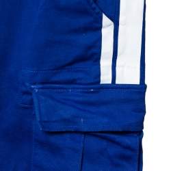 Amiri Navy Blue Cotton Side Stripe Detail Cargo Pants S