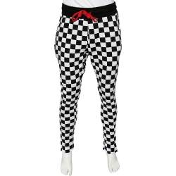 Amiri Monochrome Chess Board Pattern Cotton Knit Sweatpants M