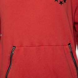 Amiri Orange Star Circle Embroidered Cotton Hoodie L