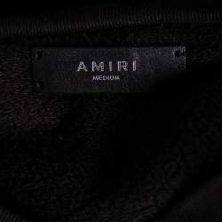 Pre Owned Amiri Black Cotton Detachable Hood Detail Sweatshirt M