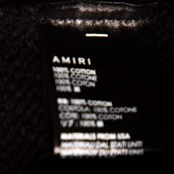 Pre Owned Amiri Black Cotton Detachable Hood Detail Sweatshirt M