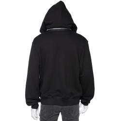 Pre Owned Amiri Black Cotton Detachable Hood Detail Sweatshirt M