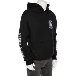 Pre Owned Amiri Black Cotton Guns N Roses Printed Hoodie M