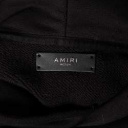 Pre Owned Amiri Black Cotton Guns N Roses Printed Hoodie M