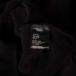 Amiri Black Distressed Cotton Long Sleeve Oversized Hoodie S