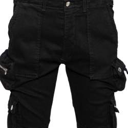 Pre Owned Amiri Black Denim Tactical Cargo Pants M