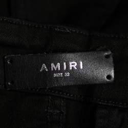 Pre Owned Amiri Black Denim Tactical Cargo Pants M