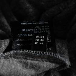 Pre Owned Amiri Grey Distressed Logo Print Jersey T-shirt XS