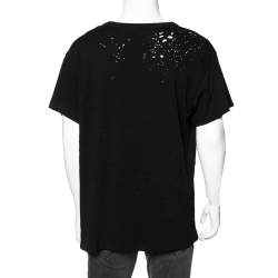 Amiri Black Cotton Washed Shotgun Crew Neck Short Sleeve T-Shirt M