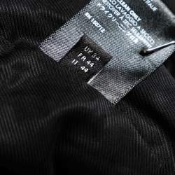 Pre Owned Amiri Black Wool Double Breasted Long Sleeve Coat XS