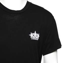 Pre Owned Amiri Black Star Logo Printed Cotton Short Sleeve T-Shirt XS
