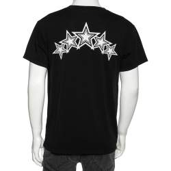 Amiri Black Cotton Logo Printed Crew Neck Short Sleeve T-Shirt S
