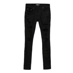 Amiri Black Denim Distressed Ripped Pants XS