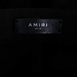 Amiri Black Denim Distressed Ripped Pants XS
