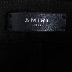 Amiri Black Denim Distressed Ripped Pants XS