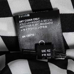 Amiri Black and White Racer Check Silk Button Front Shirt XL