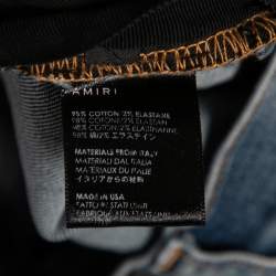 Pre Owned Amiri Blue Distressed Denim Slim Fit Jeans XS