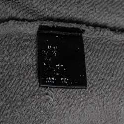Amiri Grey Distressed Cotton Shotgun Crewneck Sweatshirt XS