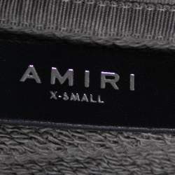 Amiri Grey Distressed Cotton Shotgun Crewneck Sweatshirt XS