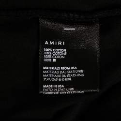 Pre Owned Amiri Black Logo Printed Cotton Short Sleeve T-Shirt XS