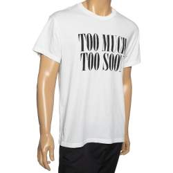 Pre Owned Amiri White Printed Cotton Short Sleeve T-Shirt XS