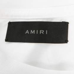 Pre Owned Amiri White Printed Cotton Short Sleeve T-Shirt XS