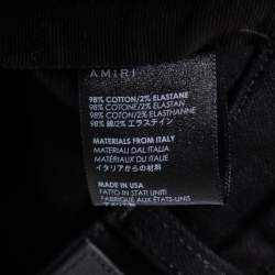 Pre Owned Amiri Black Distressed Denim Crystal Destroy Skinny Jeans XS