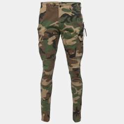 Amiri Brown & Green Camouflage Cotton Cargo Pants M 