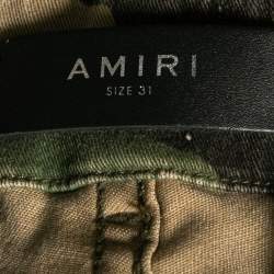 Amiri Brown & Green Camouflage Cotton Cargo Pants M 