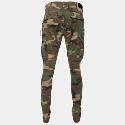 Amiri Brown & Green Camouflage Cotton Cargo Pants M 