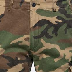 Amiri Brown & Green Camouflage Cotton Cargo Pants M 