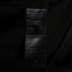 Pre Owned Amiri Black Coated Distressed Denim Leather Patch Detail Jeans M