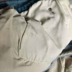 Amiri Blue Distressed Denim Crystal Embellished Jeans M