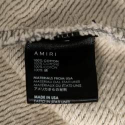 Amiri Grey Terry Knit Serpenti Patch Oversized Sweatshirt XS