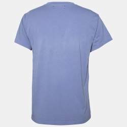 Pre Owned Amiri Purple Cotton Jersey Leopard Star Print T-Shirt XS