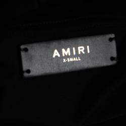 Pre Owned Amiri Black Cotton Jersey Distressed Crew Neck T-Shirt XS
