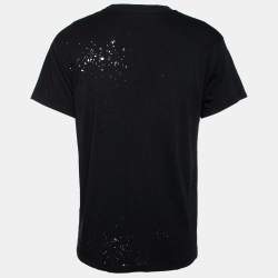 Pre Owned Amiri Black Cotton Jersey Distressed Crew Neck T-Shirt XS
