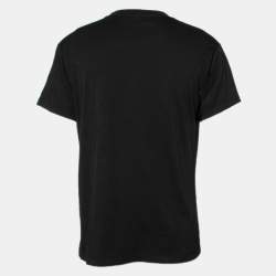 Amiri Black Cotton Leopard Star Printed Crew Neck T-Shirt XS