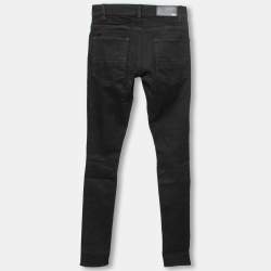 Pre Owned Amiri Black Denim Distressed Skinny Jeans S
