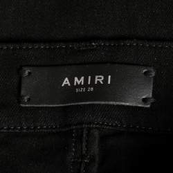 Amiri Black Denim Distressed Skinny Jeans S