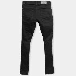 Pre Owned Amiri Black Denim Distressed Skinny Jeans S