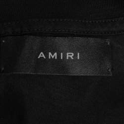 Pre Owned Amiri Black Peace Butterfly Printed Cotton Crew Neck T-Shirt XS