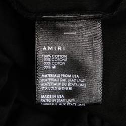 Pre Owned Amiri Black Peace Butterfly Printed Cotton Crew Neck T-Shirt XS
