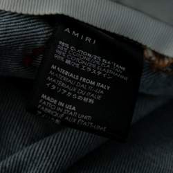 Pre Owned Amiri Blue Distressed Denim Skinny Jeans XS