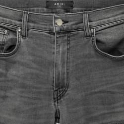 Amiri Grey Distressed Denim Skinny Jeans M Waist 31"