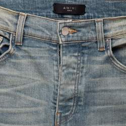 Amiri Blue Distressed Denim Skinny Jeans M Waist 32"