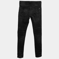 Amiri Black Distressed Denim Panelled Skinny Jeans M Waist 32"